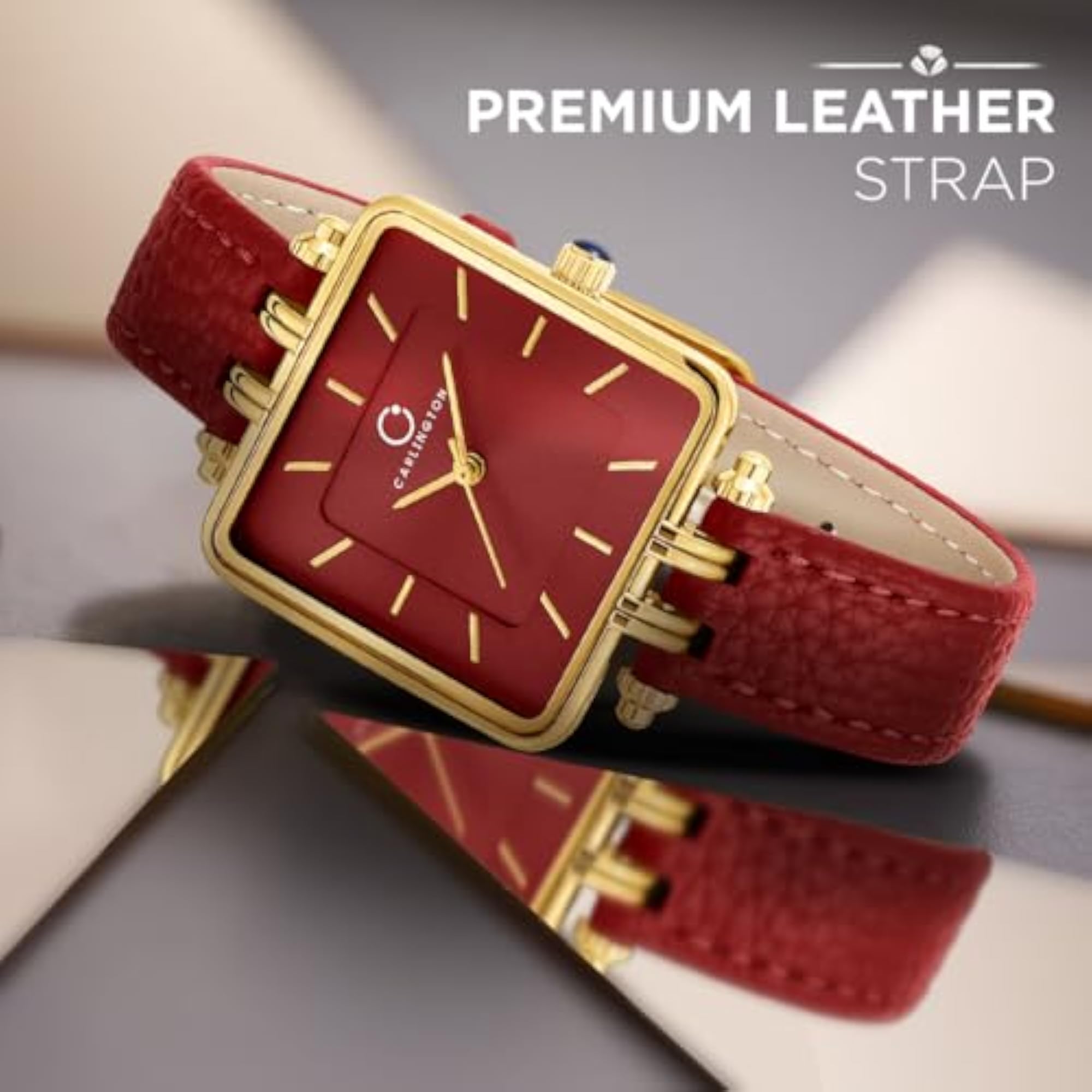 Women's Aura Series Analog Watch with Leather Strap, Gift